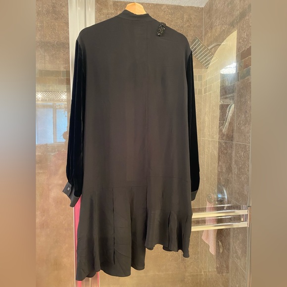 No 21 Numero Ventuno silk and velvet embellished bow shirt dress - Picture 4 of 6